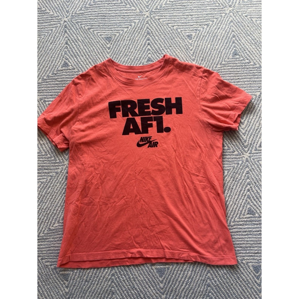 Nike Fresh AF1 Air Force One T-Shirt -‎ Red/Orange - Large